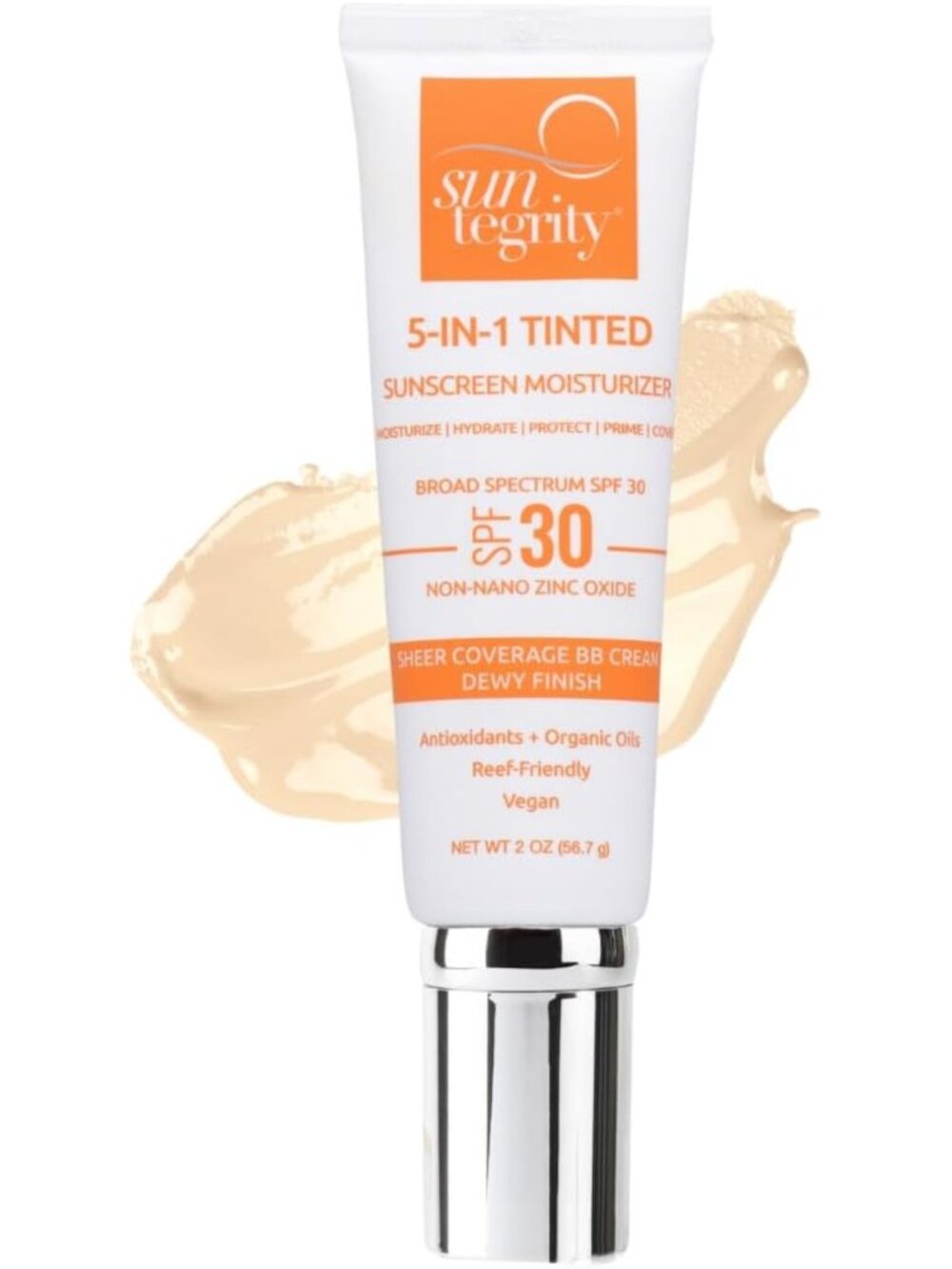 Tinted Sunscreen Moisturizer SPF 30 | Fair Shade | Broad Spectrum BB Cream for